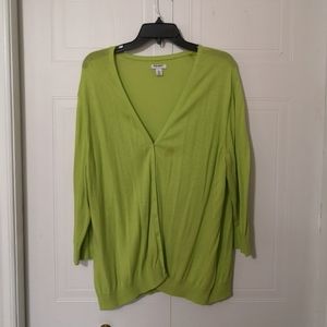 Lime Green Button Front Cardigan Old Navy